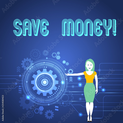 Handwriting text Save Money. Conceptual photo Reduce expenses Make a fund from earnings