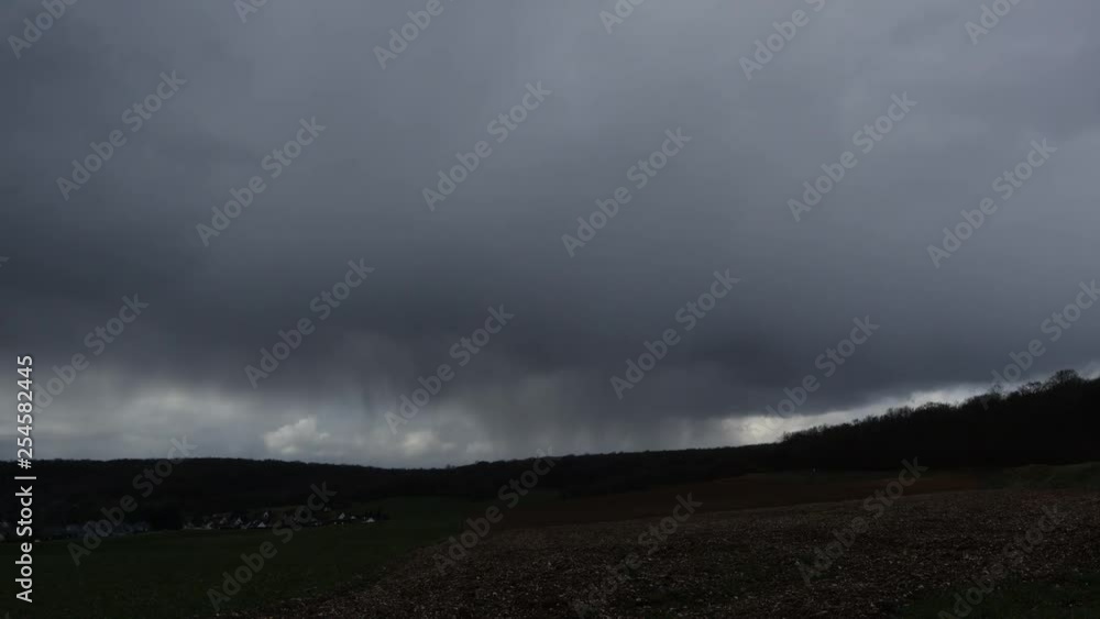 Cloudy landscape blue sky timelapse 4k in normandie Cloudy landscape blue sky timelapse 4k in normandie