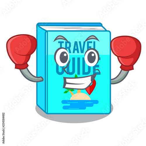Boxing travel guide book the shape mascot