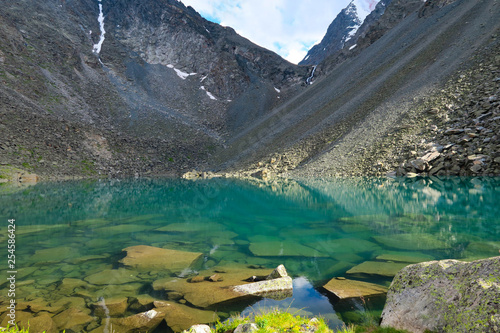 Mountain turquoise lake. Mountain spirits lake Altai Mountains, Russia