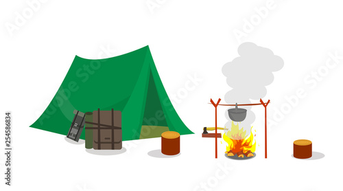 Camping with Tent and Overnight Stay on Weekends.