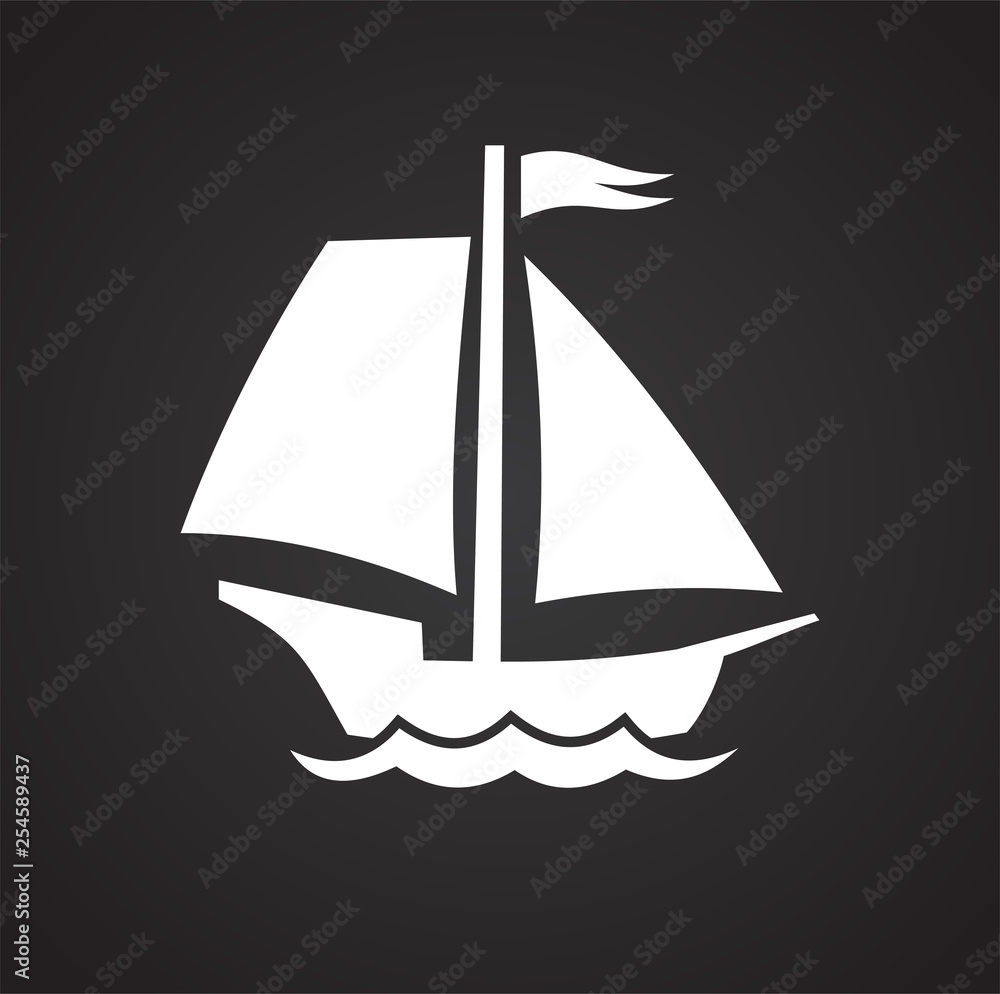 Ship icon on background for graphic and web design. Simple vector sign. Internet concept symbol for website button or mobile app. Ship icon on background for graphic and web design. Simple vector sign. Internet concept symbol for website button or mobile app.