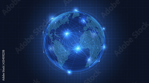 Business concept of Global network connection