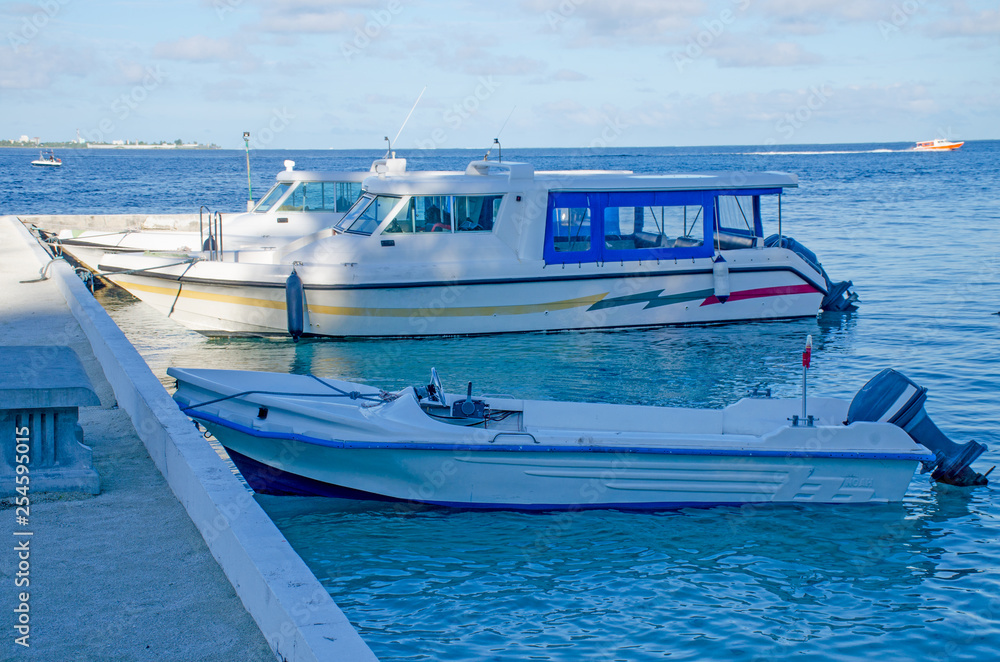 Fototapeta premium The boat for sea trip