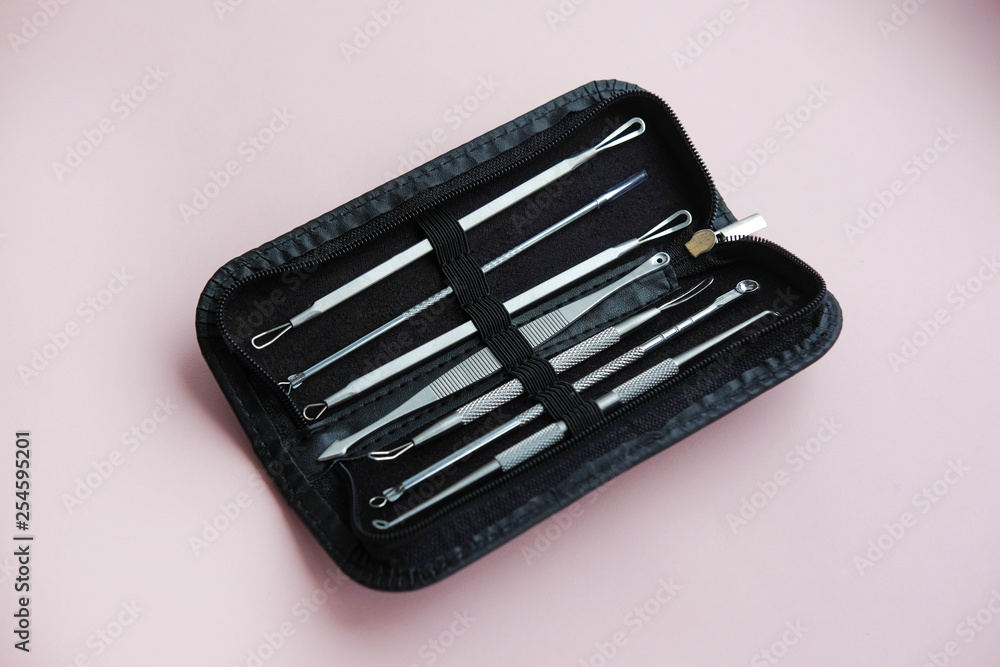 Tools for removing acne. Tools of the cosmetologist for problem skin. Tools for removing acne. Tools of the cosmetologist for problem skin.