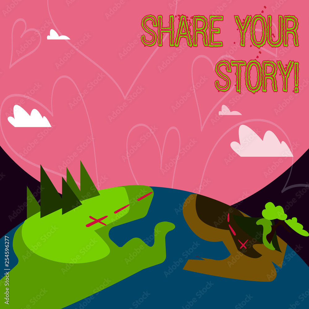 Conceptual hand writing showing Share Your Story. Concept meaning Experience Nostalgia Memory Personal Conceptual hand writing showing Share Your Story. Concept meaning Experience Nostalgia Memory Personal