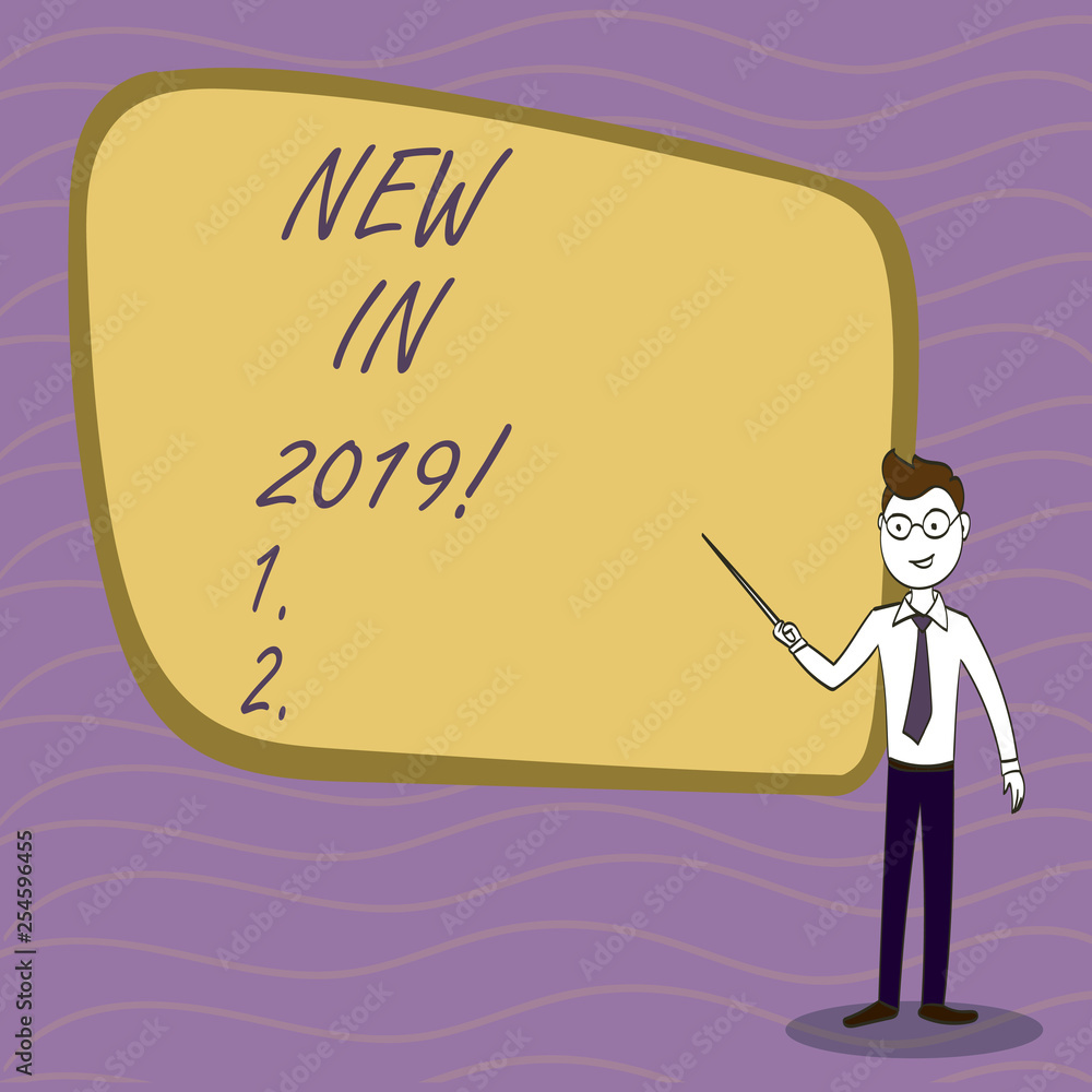Handwriting text writing New In 2019. Conceptual photo upcoming year resolution Advertising new product Specs Handwriting text writing New In 2019. Conceptual photo upcoming year resolution Advertising new product Specs