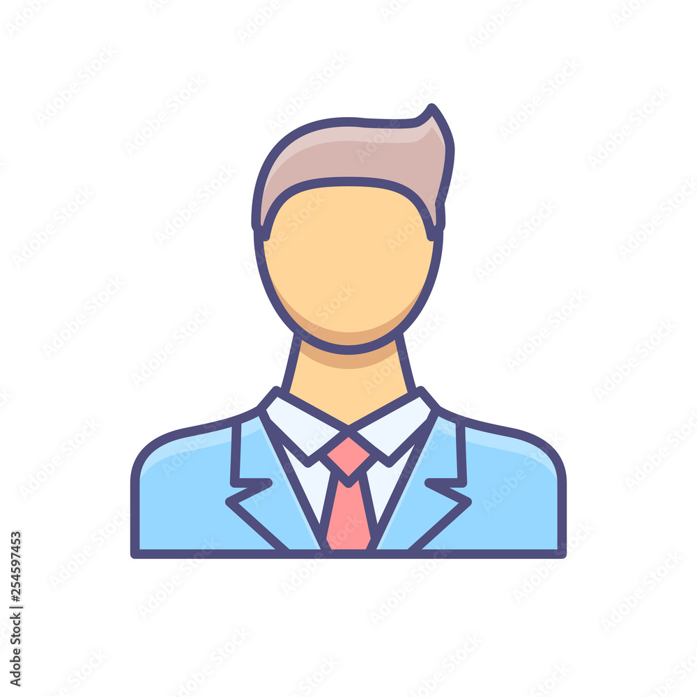 Businessman Filled Related Vector Icon
