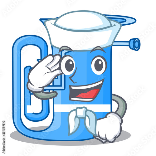 Sailor tuba in the mascot music room