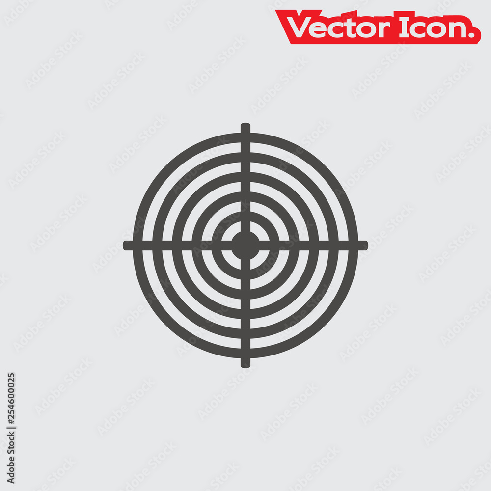target icon isolated sign symbol and flat style for app, web and digital design. Vector illustration. target icon isolated sign symbol and flat style for app, web and digital design. Vector illustration.