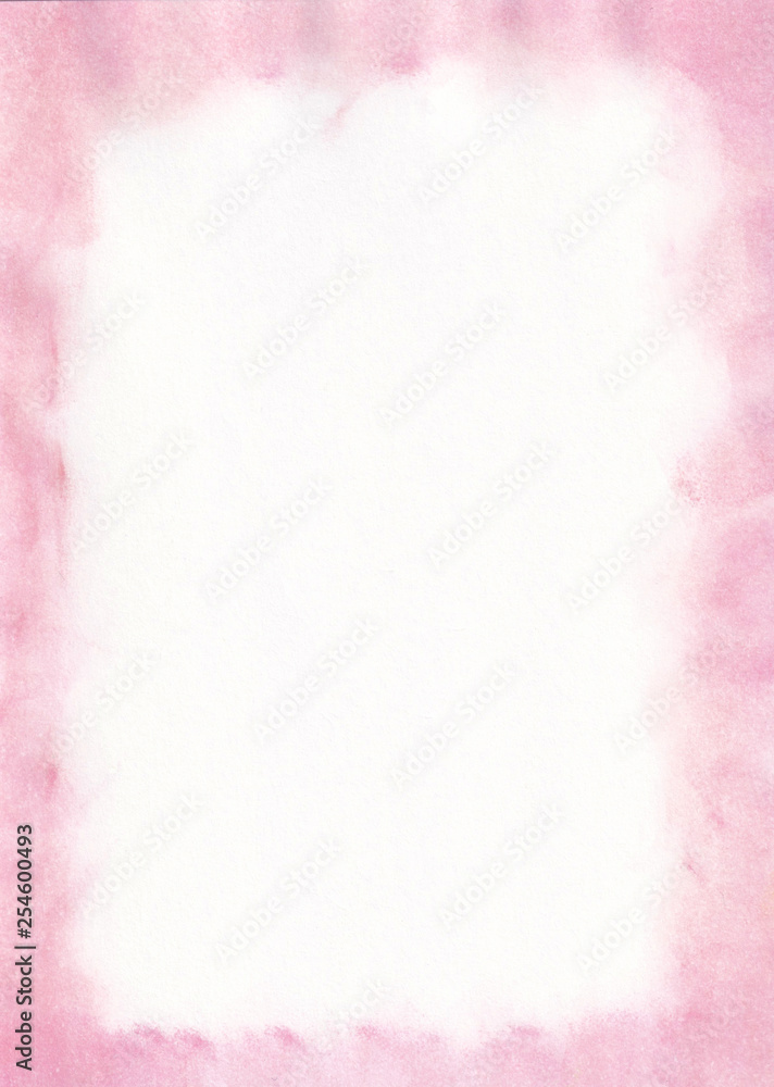 handwriting pastel color frame -pink