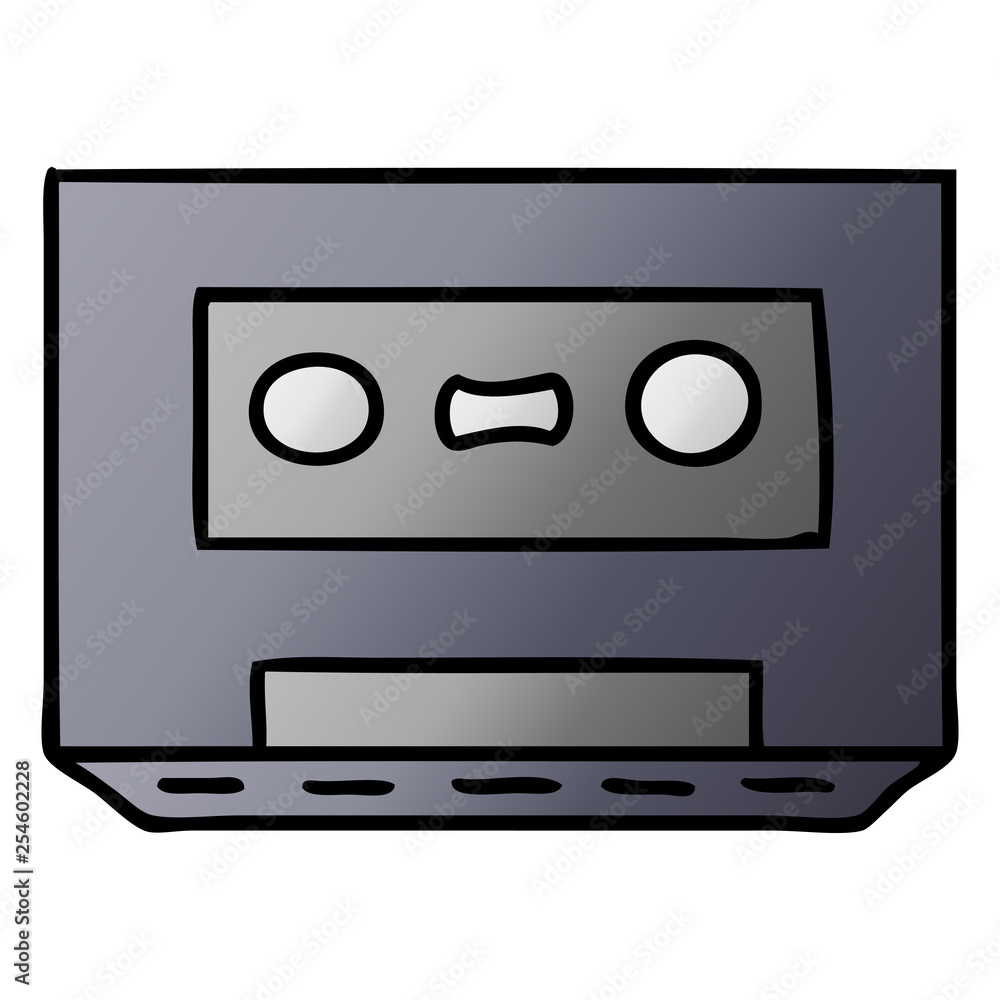 gradient cartoon doodle of a gradient cassette tape gradient cartoon doodle of a gradient cassette tape