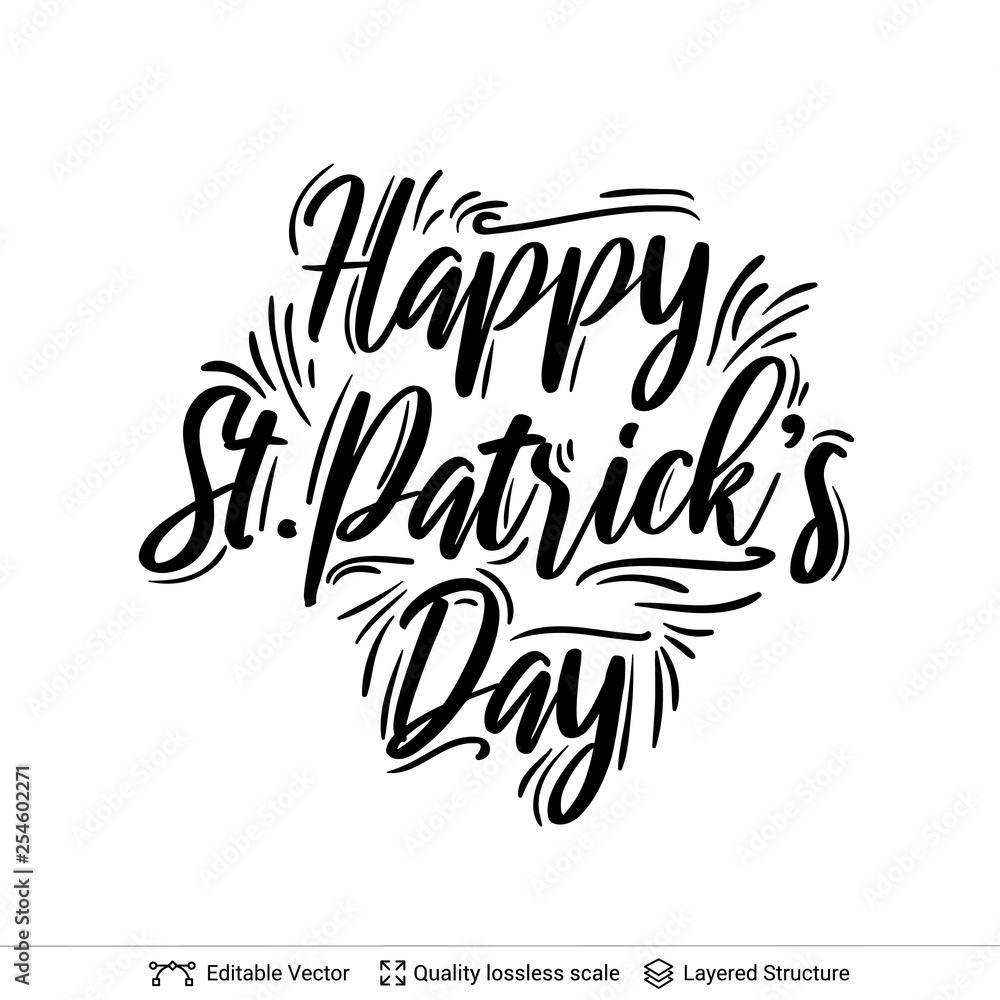 St. Patrick's Day greeting text composition. St. Patrick's Day greeting text composition.
