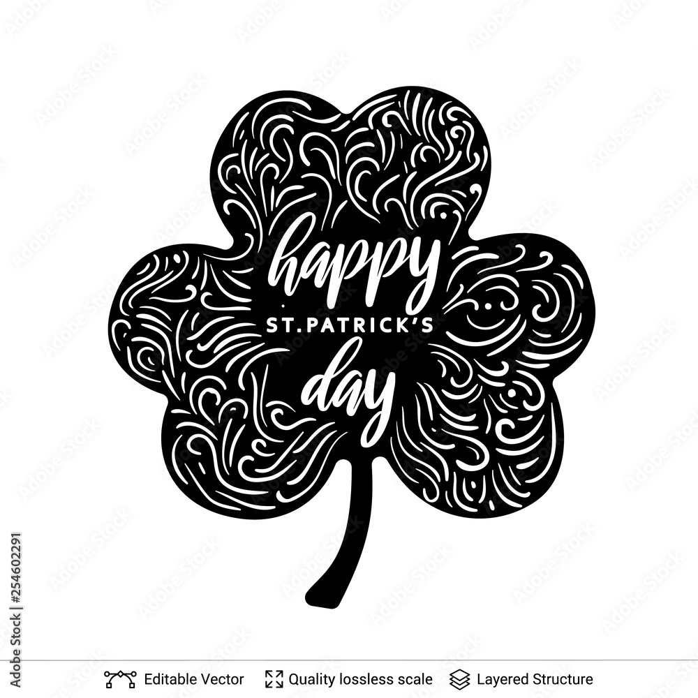 Fototapeta premium St. Patrick's Day greeting text composition.