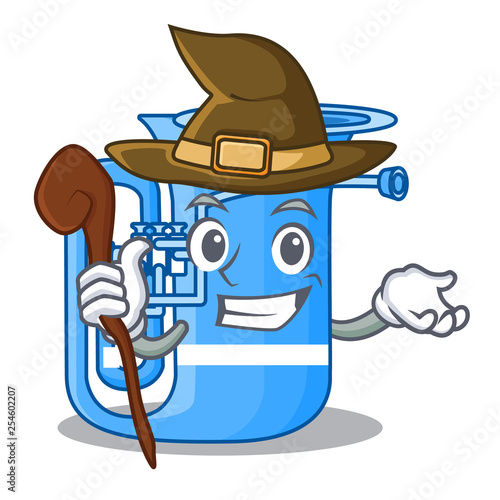 Witch tuba in the shape funny cartoon