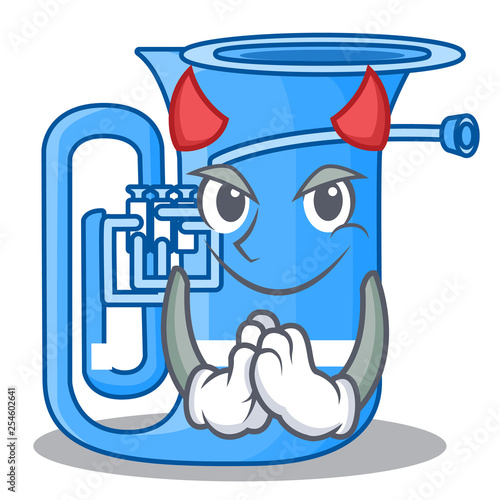 Devil tuba in the shape funny cartoon
