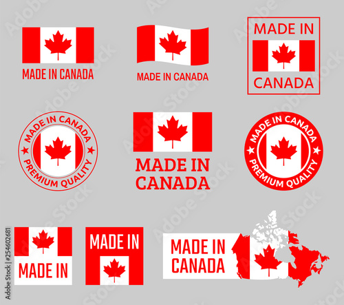 made in Canada, Canadian product emblems set