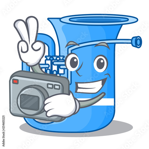 Photographer tuba in the shape funny cartoon