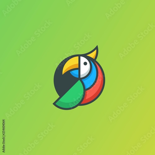 Parrot Geometric Concept illustration vector template