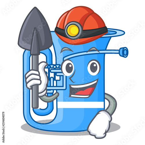 Miner tuba in the shape funny cartoon