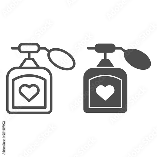 Perfume line and glyph icon. Aroma vector illustration isolated on white. Fragrance outline style design, designed for web and app. Eps 10.