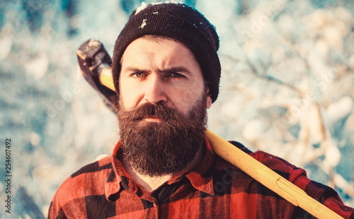 фотографія Bearded lumberjack