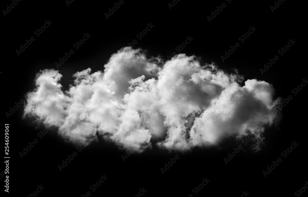 Strange Cloud On Black Background Strange Cloud On Black Background