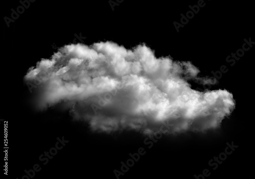 Strange Cloud On Black Background