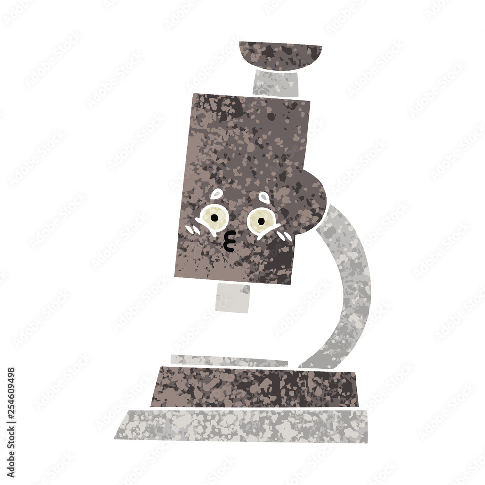 retro illustration style cartoon microscope retro illustration style cartoon microscope