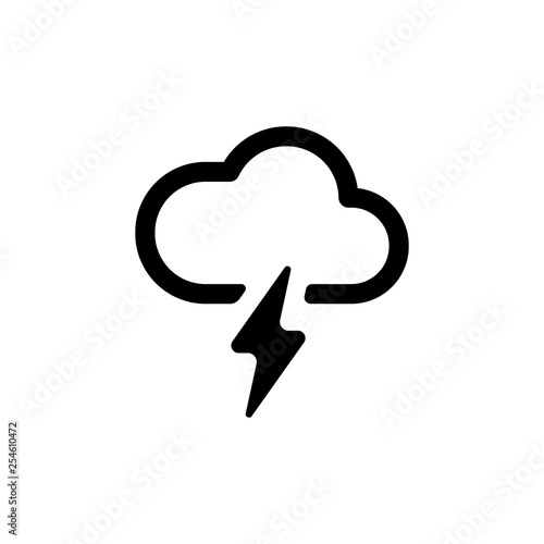 Weather icon ( cloud and lightning )