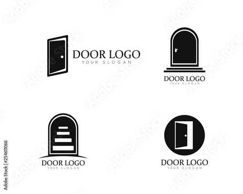 Set of door logo template vector icon illustration design 