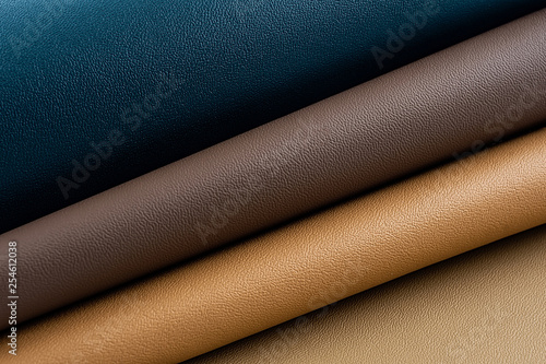 Foto Leather material artificial leather color card