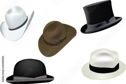 vari cappelli di ogni tipo e classe d'uso