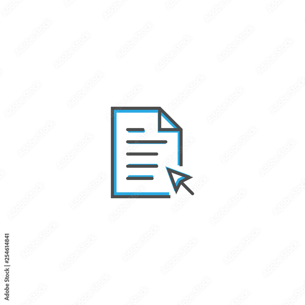 File icon design. Interaction icon line vector illustration File icon design. Interaction icon line vector illustration