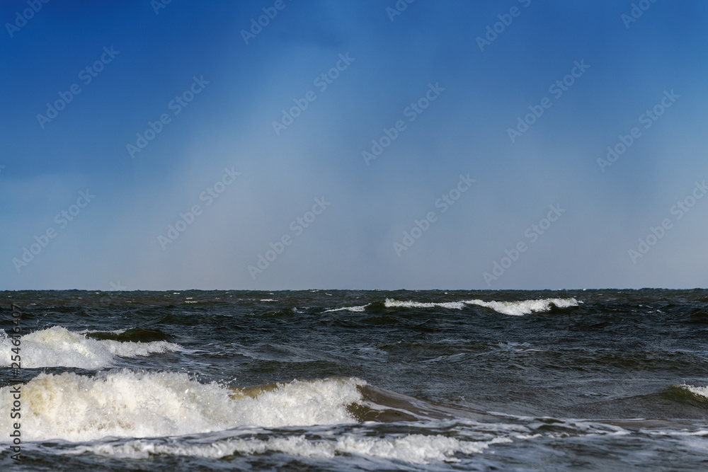 Stormy day and Baltic sea.
