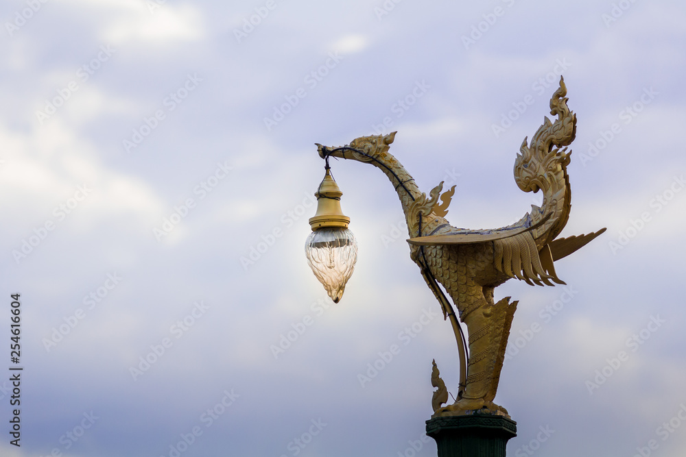 Fototapeta premium Beautiful lamp post on street