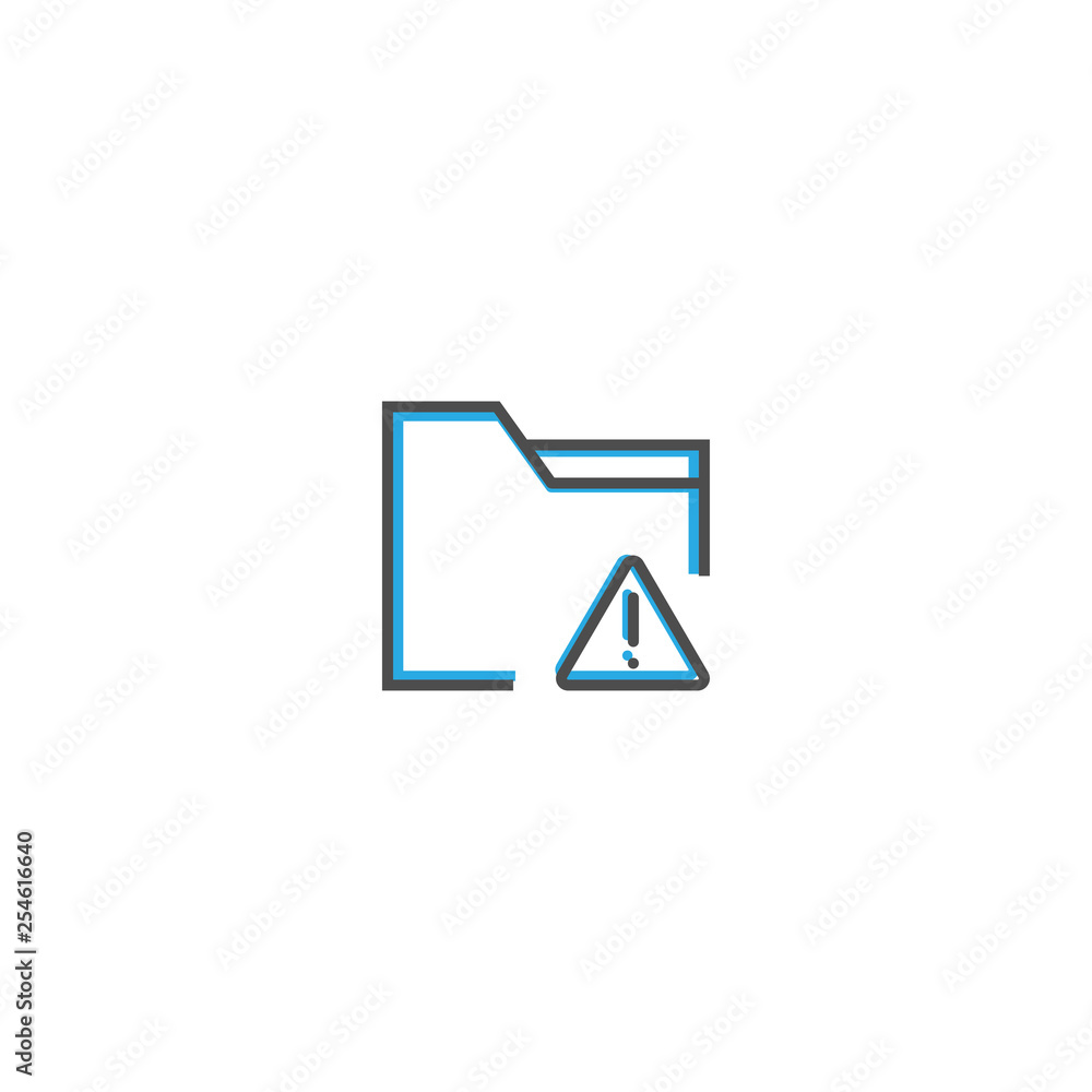 Folder icon design. Interaction icon line vector illustration Folder icon design. Interaction icon line vector illustration