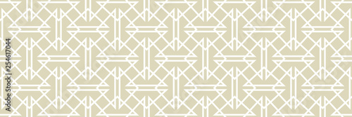 Geometric seamless pattern. White and olive green background
