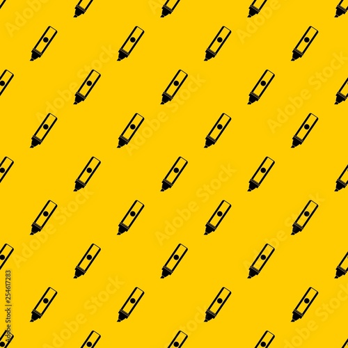 Permanent marker pattern seamless vector repeat geometric yellow for any design