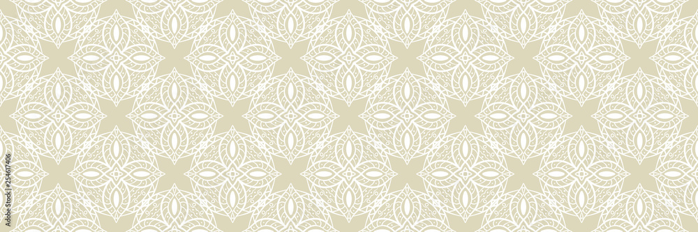 Indian seamless olive green background with white pattern