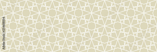 Geometric seamless white and olive green long background