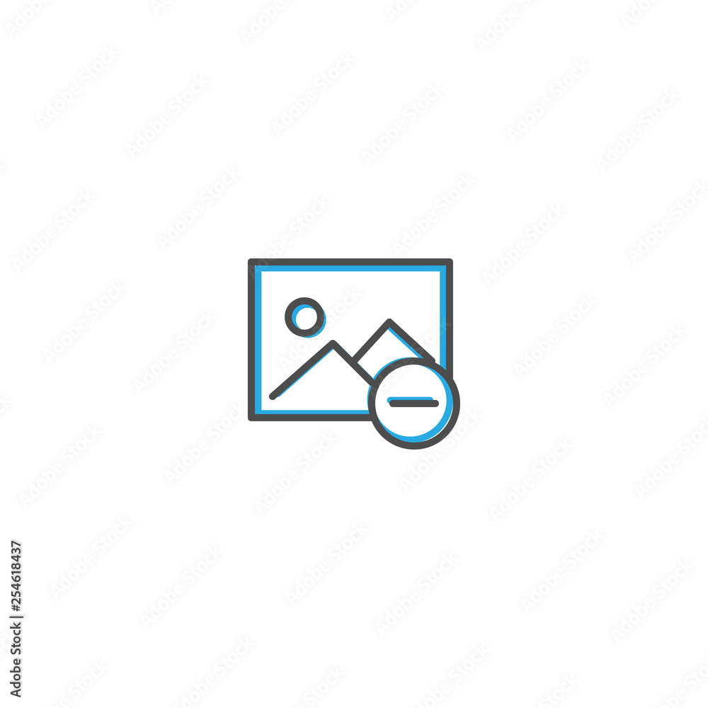 Image icon design. Interaction icon line vector illustration Image icon design. Interaction icon line vector illustration