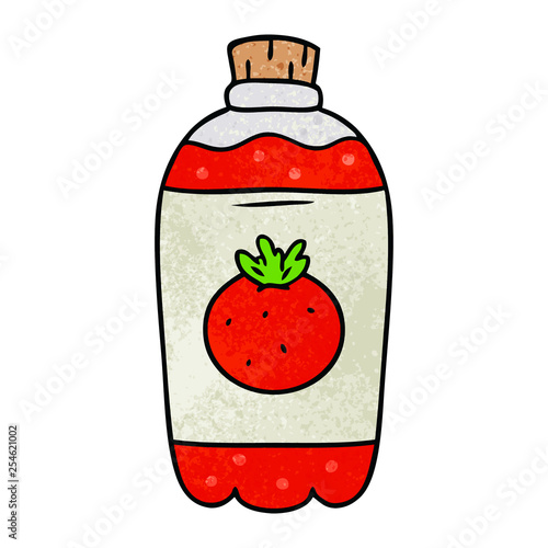 textured cartoon doodle of orange pop