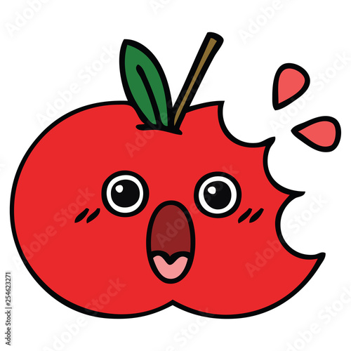 cute cartoon red apple