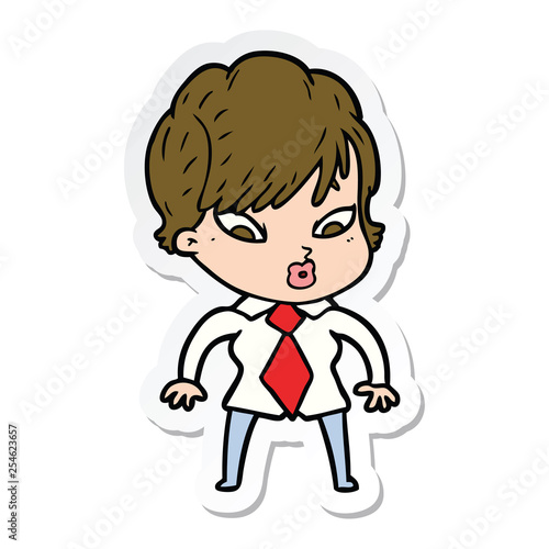 Wallpaper Mural sticker of a cartoon woman Torontodigital.ca