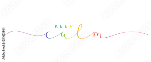 KEEP CALM brush calligraphy banner