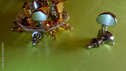 guitar tuning  pegs  . color background