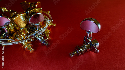 guitar tuning  pegs  . color background