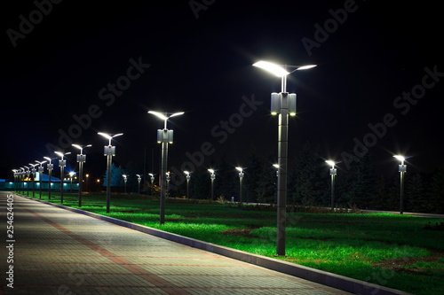 public Park infrastructure, night lighting