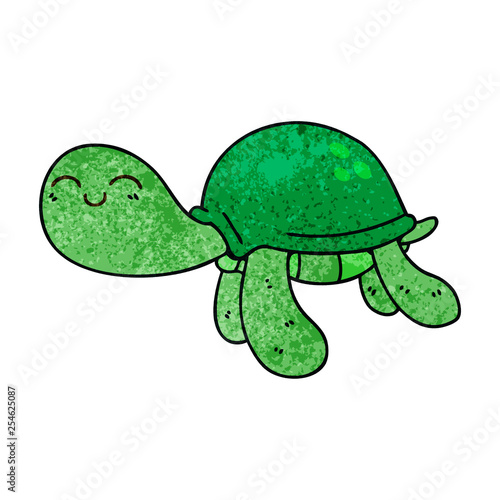 quirky hand drawn cartoon turtle